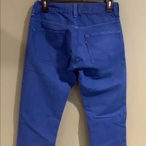 Levi’s 511 29x32 Bright blue rare skinny jeans NWOT